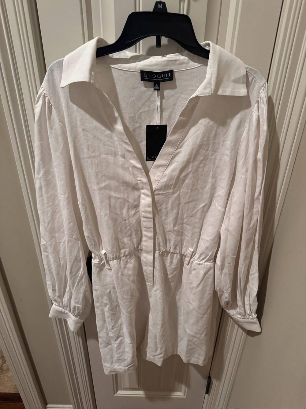 Eloquii Ivory Button-Front Romper